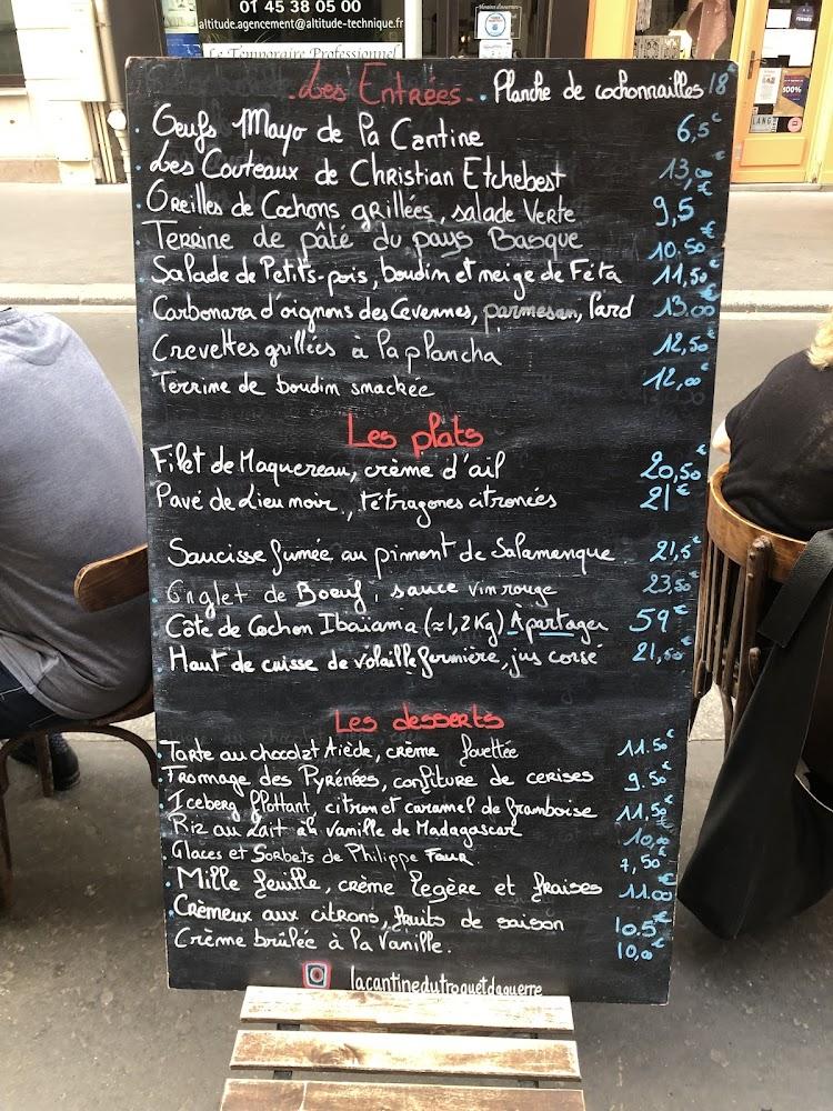 Restaurant La Cantine du Troquet Daguerre - Menu Image 2